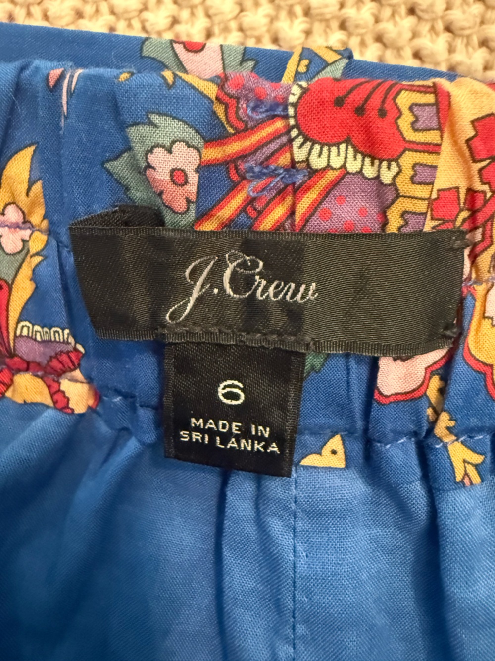 J. Crew Liberty of London Floral Belle Blue Tie-Waist Tiered Midi Skirt size 6 - Picture 3 of 11